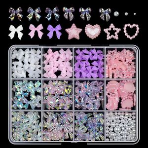 Ensemble <span class=keywords><strong>de</strong></span> 12 décorations pour ongles en forme <span class=keywords><strong>de</strong></span> nœud, <span class=keywords><strong>de</strong></span> cœur et <span class=keywords><strong>de</strong></span> perle, papillon, ours, pétale, <span class=keywords><strong>flocon</strong></span> <span class=keywords><strong>de</strong></span> <span class=keywords><strong>neige</strong></span>, kit d'accessoires pour ongles - Product Image 3
