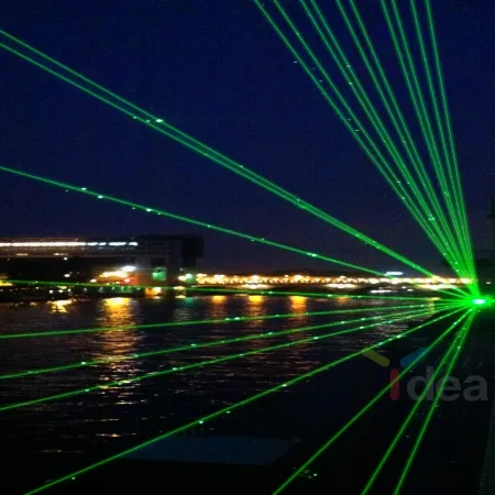 Kontrol Laser Hijau 10W DMX512 Tiongkok untuk Proyek Dalam atau Luar Ruangan Pengiklanan