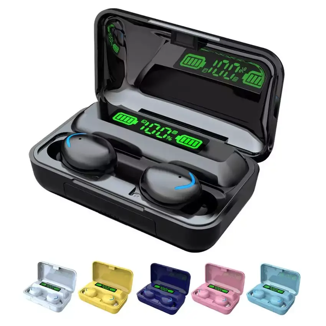 F9 Tws BT5.3 True Wireless Headphones Headset Earbuds Lcd Digital Electric Quantity Waterproof Noise Reduction Wireless Earphone