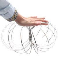 Anneau magique Jouet à ressort Anneau 3D Flow Ring Bracelet en acier inoxydable 304