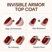 Top Coat sans essuyage, brillance intense, longue tenue, vernis à ongles gel UV anti-rayures, résistant au jaunissement, pour grossistes