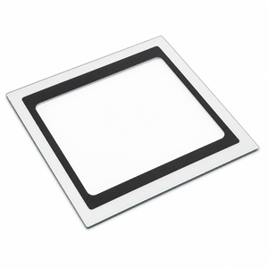 Panneau en verre trempé avec découpe carrée, écran plat noir, finition polie, design minimaliste, haute résistance - Product Image 5