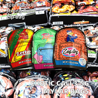 Exotique Cali Mylar Zip Lock Sacs Nouveau 3.5g Baggies Aluminisé En Plastique Emballage Sac À Dos Conception 3.5g Mylar Sac Zipper Sac