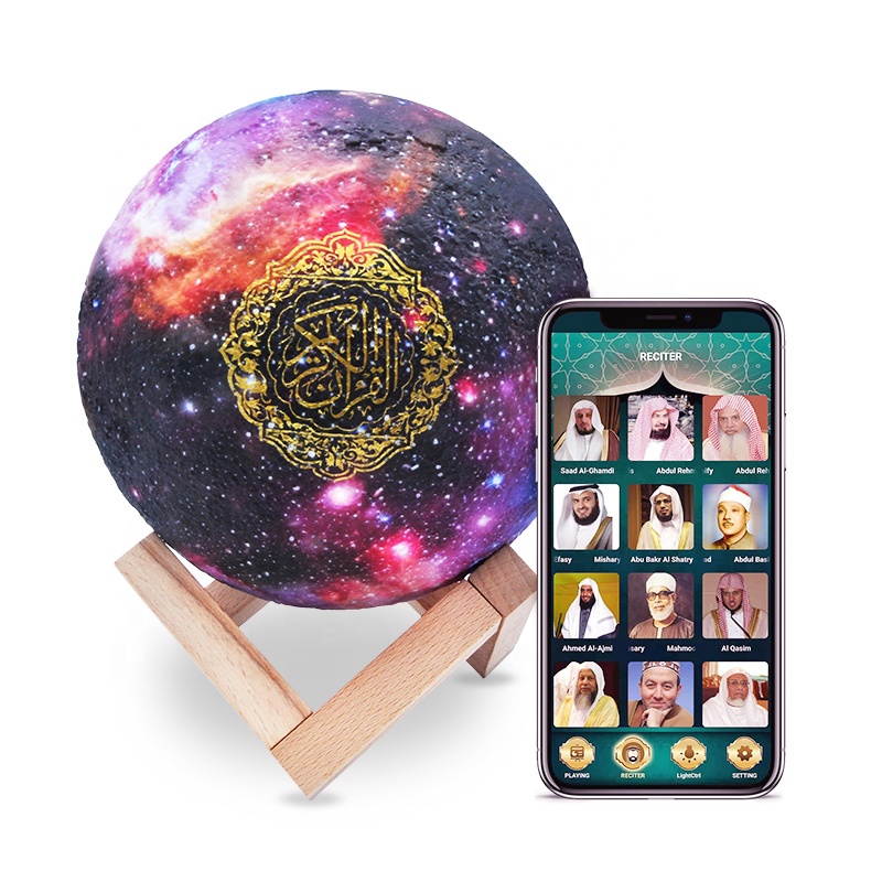 Новый дизайн, динамик Корана с приложением для изучения Корана, сенсорный динамик с Лунной лампой, Коран, Лунная лампа SQ-510