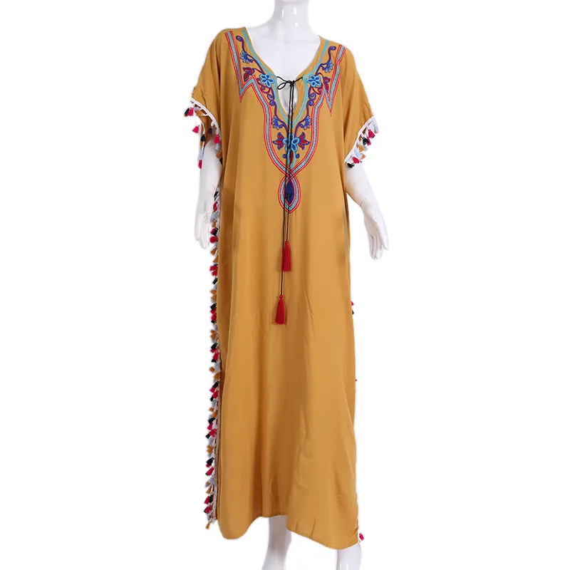 Holiday Long Skirt Half Sleeve Large Size Abaya islamic decorations ramadan eid Tunic Ethnic Characteristic Dress