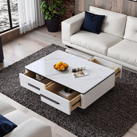 Table basse moderne minimaliste en bois extensible et pliable avec un design élégant pour l'ameublement de la maison