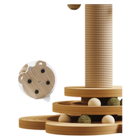 Arbre à chat en sisal tout-en-un avec petite balle jouet pour chats d'intérieur – Idéal pour le jeu à la maison