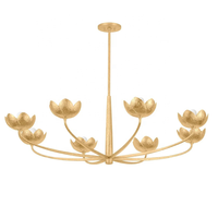 Personnalisé Italie Or Blanc Fleur Art Moderne Lustre Villa Chambre Lampe pour La Maison Hôtel Mariage Décor