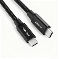 Câbles de charge rapide USB Type C en nylon tressé 1m 2m 3m 240W 5A USB-C vers Type-C Câble de charge et de données Câble USBC personnalisé 1 2 3 mètres
