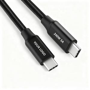 USB Type C 快速充电线尼龙编织 1m 2m 3m 240W 5A USB-C 转 Type-C 充电器数据线定制 USBC 线 1 <span class=keywords><strong>2</strong></span> 3 米 - Product Image 1