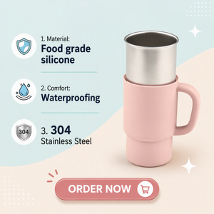 <span class=keywords><strong>Gobelet</strong></span> d'apprentissage en silicone pour enfants 300 ml, sans BPA, qualité alimentaire, avec poignée antidérapante, tasse à eau portable pour tout-petits, <span class=keywords><strong>gobelet</strong></span> à boire pour bébé - Product Image 3