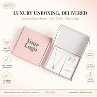 Boîte d'expédition personnalisée pour bijoux avec insert en papier pour collier, boucles d'oreilles, bague – Emballage et expédition pour petites entreprises et boutiques