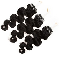 Extensions Micro-Loop Professionnelles de Qualité Salon, 100% Cheveux Humains Vierges Remy Européens, Double Trame, Pointes Pleines, Toutes Couleurs