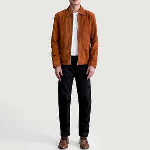 New Design Winter Men <b>Suede</b> <b>Leather</b> <b>Jacket</b> With Zipper Customized Color & Logo High Quality Wholesale Prices <b>Leather</b> <b>Jacket</b> - Product Image 4