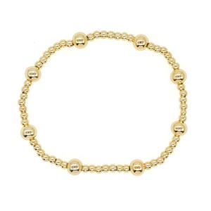 Bracelets en perles de forme boule bohème plaqués or Artivelle, faits à la main, Pulsera <span class=keywords><strong>dorée</strong></span> élastique, <span class=keywords><strong>bijoux</strong></span> simples pour les voyages, pour un anniversaire - Product Image 4