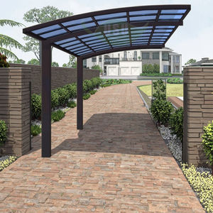 Cadre en <span class=keywords><strong>bois</strong></span> en acier de matériau étanche pour abri d'auto de luxe de haute qualité pour les auvents de couverture de voiture de jardin extérieur - Product Image 4