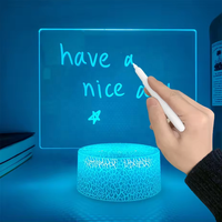 Alimentation USB Tableau d'affichage acrylique avec stylo Transparent DIY Tableau d'affichage Couple Tableau d'affichage Veilleuse Lampe de table