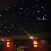 Kit d'éclairage de plafond à fibres optiques RGBW 50W avec application Twinkle pour la décoration de plafond de cinéma maison et d'hôtel