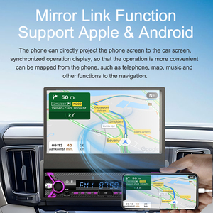 SEMAITU <span class=keywords><strong>Autoradio</strong></span> 7 pouces à écran tactile <span class=keywords><strong>motorisé</strong></span> escamotable sans fil pour tableau de bord, compatible Apple CarPlay 5.0 et Android - Product Image 3