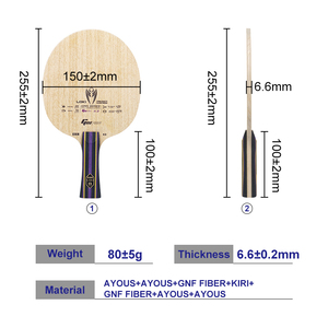 Loki K3 dễ dàng hơn để kiểm soát ping pong Blade 6.6mm Độ dày sợi carbon bóng bàn vợt balde - Product Image 6