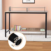 Bureau d'ordinateur minimaliste extensible en métal pour le bureau à domicile - Bureau d'écriture moderne et simple