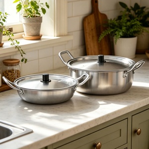 <b>Small</b> Instant Noodle <b>Pot</b> Korean Style Glossy Ramen <b>Pot</b> Gas Stove Compatible Round <b>Lid</b> Cross-border Internet Sensation - Product Image 2