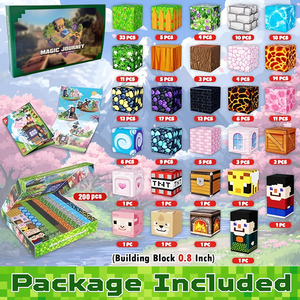 Set di Costruzioni Hot Volcanic Forest 200 Pezzi, Blocchi da Costruzione DIY da 2cm, Giocattoli Educativi Puzzle per Bambini - Product Image 2