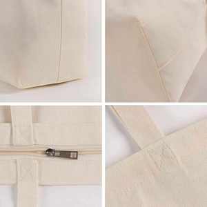 Bolsa de Compras Ecológica Personalizada, Reciclable, con Bolsillo, Bolsa de Lona de Algodón con Estampado Floral para Mujer, Diseño 2024 - Product Image 3