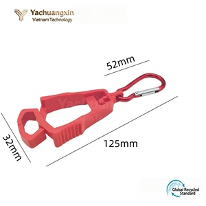 Mosquetón de plástico para acampar al aire libre, equipo de senderismo, paquete de 4, multicolor, ligero, duradero, accesorio con clip, uso en todas las estaciones - Product Image 4