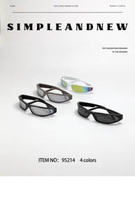 Nuevas <span class=keywords><strong>Gafas</strong></span> <span class=keywords><strong>de</strong></span> <span class=keywords><strong>Sol</strong></span> Y2K Personalizadas con Montura a Medida, <span class=keywords><strong>de</strong></span> Alta Calidad para Hombre, Negras, <span class=keywords><strong>Futuristas</strong></span>, Envolventes, Estrechas y Delgadas, Modelo 2026 - Product Image 3