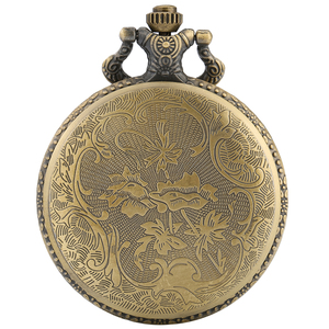 Pirate Skull Skeleton &amp; Double Knife Retro Pocket <strong>Watch</strong> with Chain, Vintage Bronze Locket <strong>Watch</strong> Pendant Necklace for <strong>Gothic</strong> Gift - Product Image 3