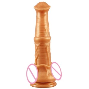 <span class=keywords><strong>Dildo</strong></span> de silicona con forma de pene de caballo dorado, simulación de pene animal, plug anal para adultos, colores surtidos, dildos de animales - Product Image 5