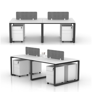 Customize Office <b>Workstations</b> Geometry Style <b>Workstation</b> Office Furniture 6 Person <b>Workstation</b> <b>Desk</b> - Product Image 1