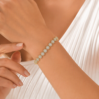 Bracelet en argent 925 véritable plaqué or tendance Kirin Custom, avec zircon, OEM ODM