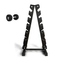 Équipement de fitness pour la maison TOPTONS, rack à haltères multifonctionnel à 6 niveaux en forme de triangle