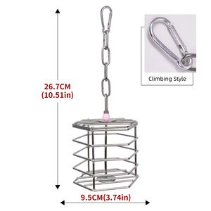 Scatola di foraggiamento pappagallo in acciaio inossidabile Puzzle giocattoli molari cesto di frutta pappagallo gabbia ciondolo - Product Image 3