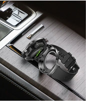 Jam Tangan Pintar OEM T100 2-in-1 dengan Earbuds, IP67, BT 5.0, Layar 1,85 inci, Pelacak Detak Jantung, Tekanan Darah, Tidur, Kalender, Musik, Panggilan, 5-10