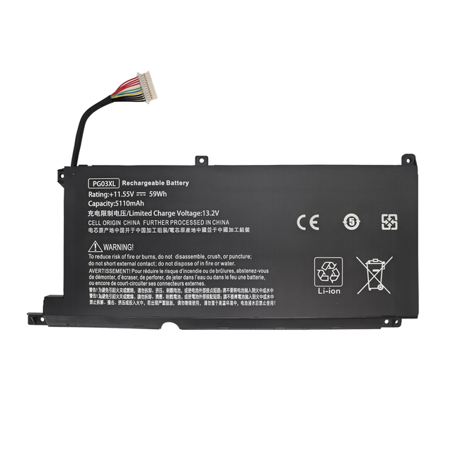 High Capacity 59Wh PG03XL Laptop Battery Replacement for HP TPN-C141 Q229 Q241 Q284 Series Notebook Battery