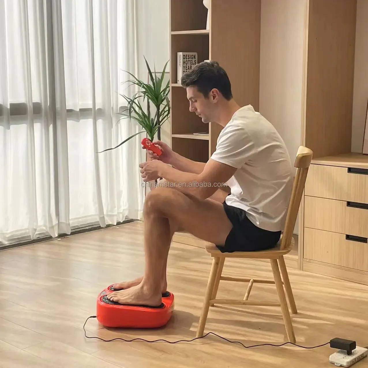 OEM foot spa bath massager with heat pedicure products shiatsu slipper pad machine ems electric feet foot massager