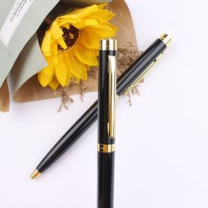Bolígrafo de Metal de Alta Calidad, Delgado, con Punta de Bola, Lacado en Negro, con Logotipo Personalizado - Product Image 2