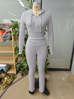 Nouvel ensemble 2 pièces pour femme, automne, uni, brodé, écologique, pantalon skinny vintage, tenue de tous les jours, ensemble assorti, mode streetwear