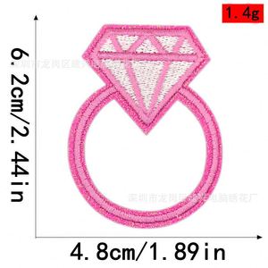 Parche termoadhesivo bordado de color rosa con diseño de Beach Bum, Ballet Shoes, Diamond pink pony y Club, para decoración de sombreros y sudaderas con capucha - Product Image 3