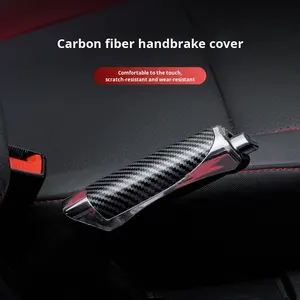 Funda Protectora Decorativa para Freno de Mano con Diseño de Fibra de Carbono Color Madera de Durazno, Ideal para Regalos Promocionales Empresariales - Product Image 2