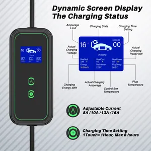 홈 EV 자동차 액세서리 모바일 유형 2 전기 자동차 가정용 EV 충전기 32A 7KW 레벨 2 전기 자동차 용 휴대용 충전기