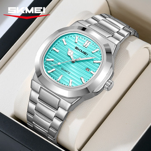 นาฬิกาข้อมือผู้ชาย OEM สั่งทำโลโก้ได้ ตัวเรือนสแตนเลสสตีล ควอตซ์ กันน้ำ 3ATM ดีไซน์ย้อนยุค หน้าปัดทรงเหลี่ยม นาฬิกาคลาสสิกสำหรับผู้ชาย - Product Image 5