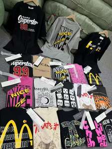 Yüksek kaliteli pamuk markalı erkek tişört Model 03 karışık boyutları stok <span class=keywords><strong>Lot</strong></span> 10000 adet artık Overruns örme iptal sevkiyat - Product Image 5