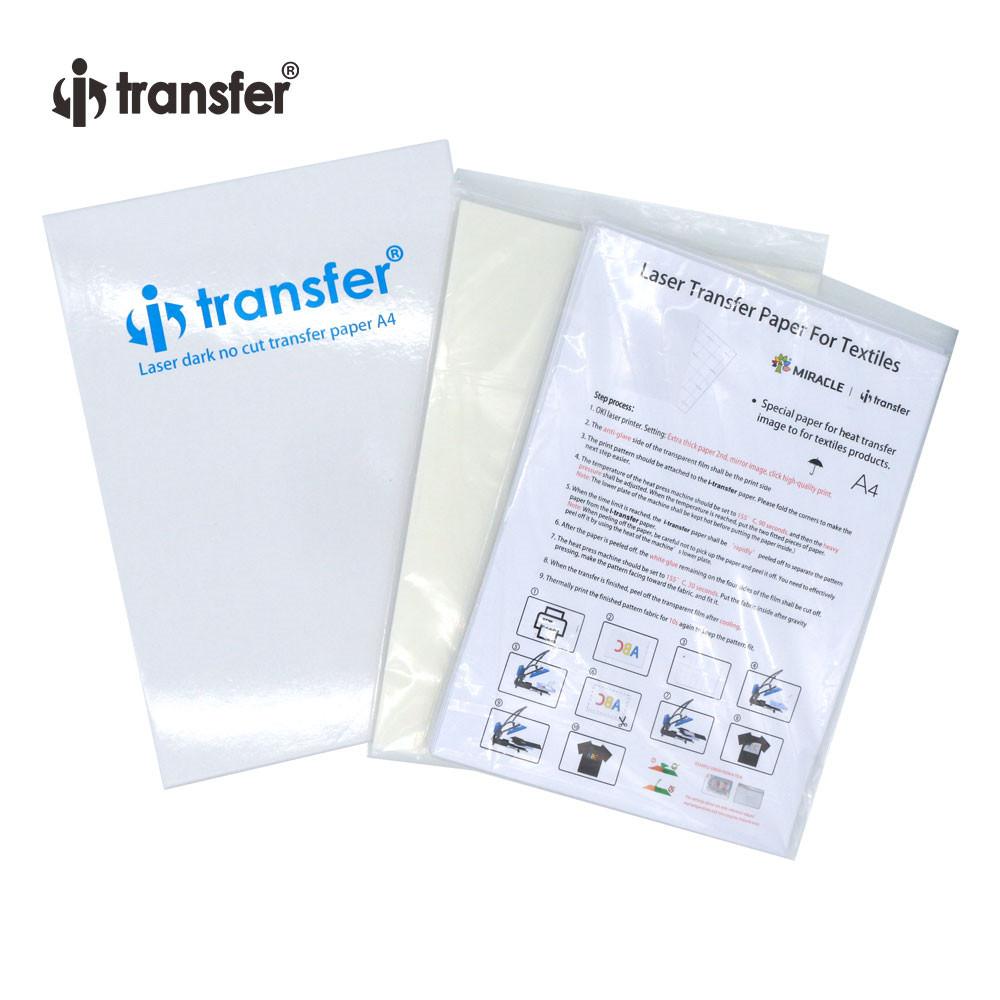 I-Transfer Papier Voor Textiel Afdrukken Laser Dark Geen Cut Transfer Papier