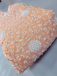 Tissu en Soie Brodé de Perles Fait Main Haut de Gamme pour Robes, Lehengas, Saris et Tenues de Soirée pour Femmes – Meilleures Ventes - Product Image 3