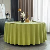 Nappe de banquet ronde de 120 pouces, aspect lin, lavable, prête à être expédiée, vente en gros, pour mariage, fête, restaurant, décoration
