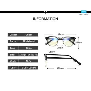アイウェア 5009 目の保護 ブルーライトカット 安全メガネ 韓国スタイル TR90 ビッグフレーム 度付きメガネ - Product Image 5